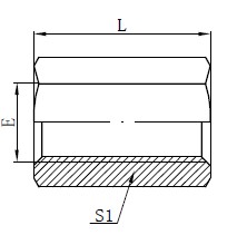 BSP Female Adapter Fittings Drawing