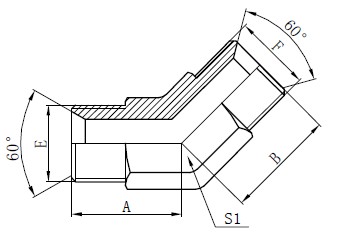 Industrial Tube Fittings Drawing
