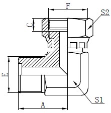 Metric Male O-ring Fittings Drawing